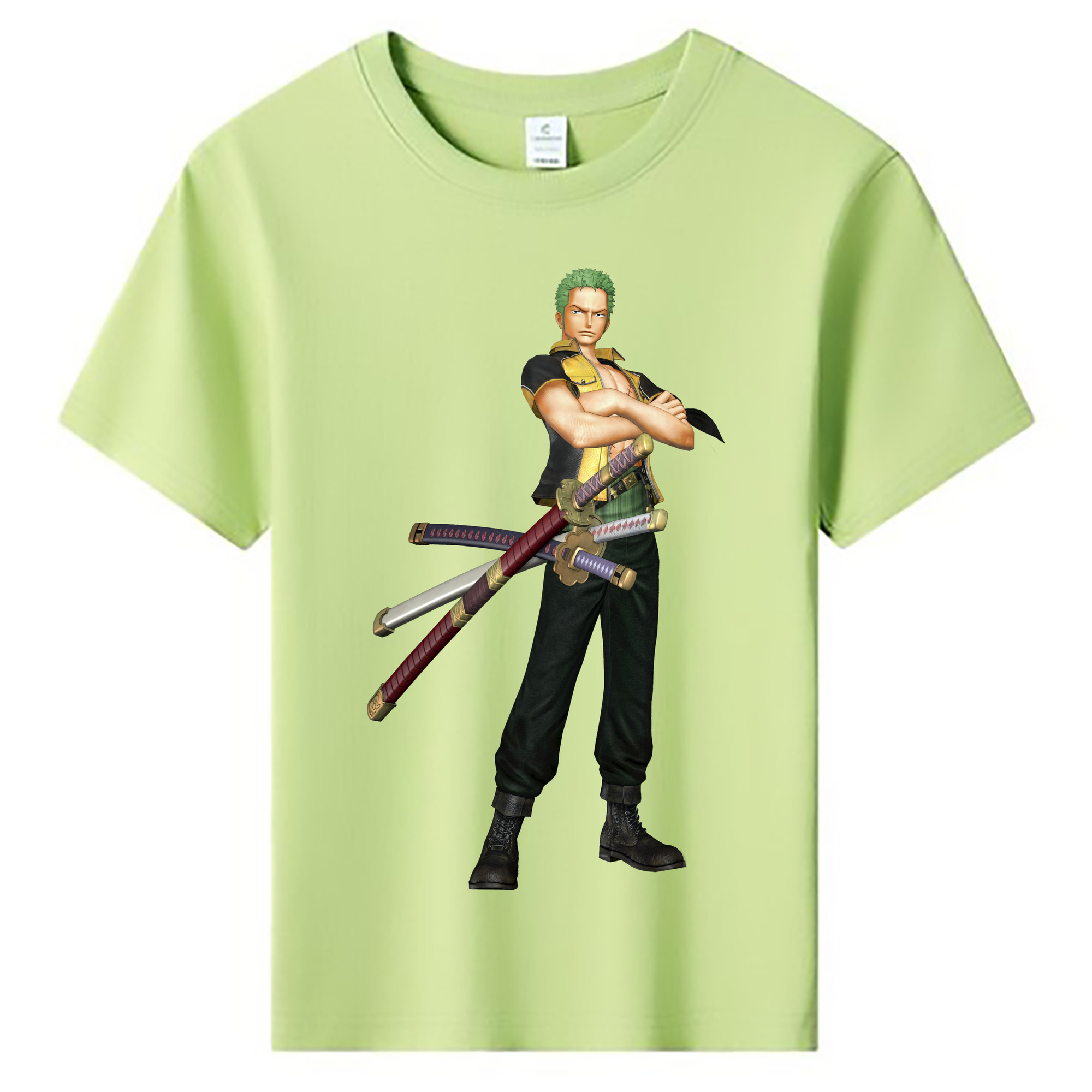 ワンピース ロロノア・ゾロ ONE PIECE Roronoa Zoro 綿100％キッズTシャツ（フロントプリント）